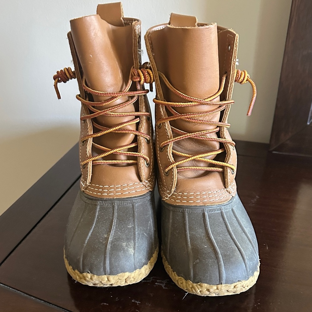 LLBean Brown Duck Boots, size 6